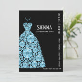 Diamond Glam Gown-jurken Kaart (Staand voorkant)