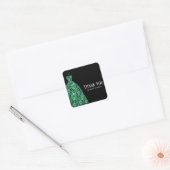 Diamond Glam Gown-jurken Vierkante Sticker (Envelop)