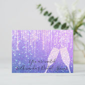 Diamond Glass Bubbles Sweet16th Bridal Wedding Kaart (Staand voorkant)