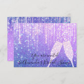 Diamond Glass Bubbles Sweet16th Bridal Wedding Kaart (Voorkant / Achterkant)