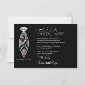 Diamond Glass Slipper Thank You Card Bedankkaart (Achterkant)