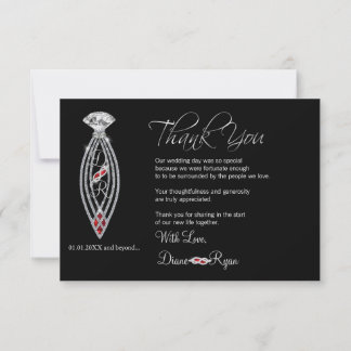 Diamond Glass Slipper Thank You Card Bedankkaart