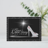 Diamond Glass Slipper Thank You Card Bedankkaart (Staand voorkant)