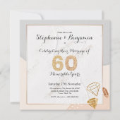 Diamond Glitter 60ste huwelijksverjaardag Elegant Kaart (Voorkant)