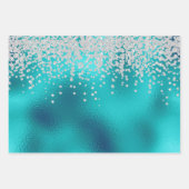 Diamond Glitter Bling Folie look Metallic Inpakpapier Vel (Voorkant 2)