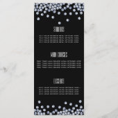Diamond Glitter Bruiloft Receptie Menu (Achterkant)