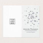 Diamond Glitter Businesskaart Visitekaartje (Buitenkant ongevouwen)