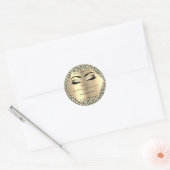 Diamond Glitter Champagne Goud gemaakt met liefde Ronde Sticker (Envelop)