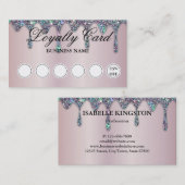 Diamond Glitter Drift Nail Salon Lila Loyalty Visitekaartje (Voorkant / Achterkant)