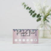 Diamond Glitter Drift Nail Salon Lila Loyalty Visitekaartje (Staand voorkant)