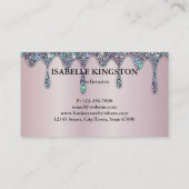 Diamond Glitter Drift Nail Salon Lila Loyalty Visitekaartje (Achterkant)