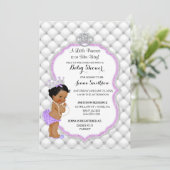 Diamond Glitter Ethnic Princess Baby Girl Lavender Kaart (Staand voorkant)