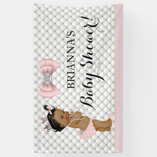 Diamond Glitter Ethnic Princess Baby Meisje Roze Spandoek (Verticaal)