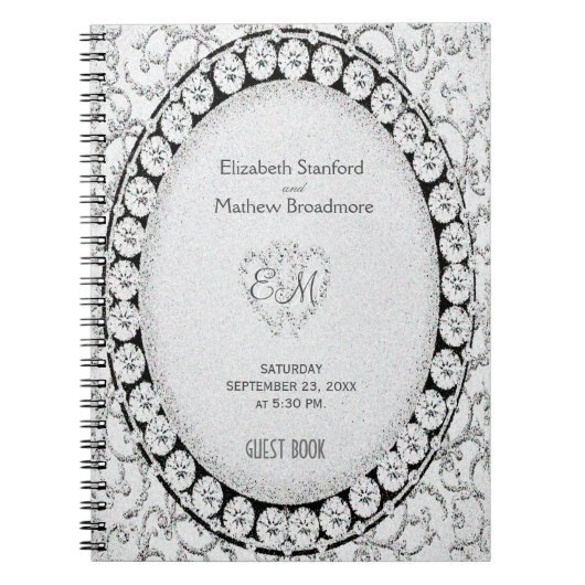 Diamond Glitter | Gastboek Notitieboek (Voorkant)