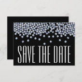 Diamond Glitter Huwelijk Opslag Bericht Kaart (Voorkant / Achterkant)