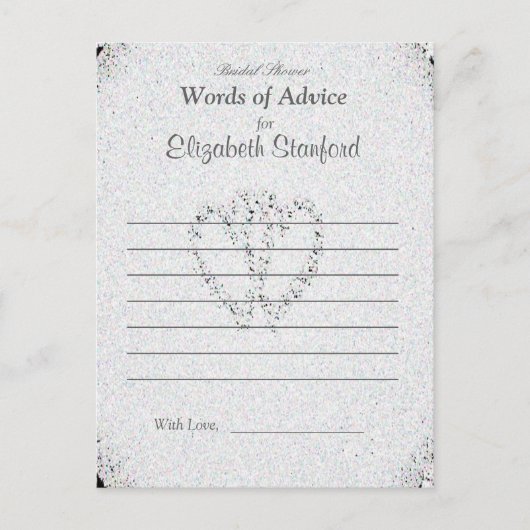 Diamond Glitter | Kaart advies Vrijgezellenfeest (Voorkant)