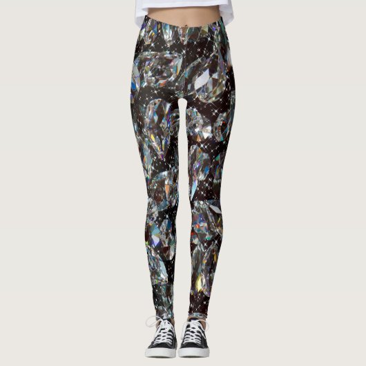 Diamond Glitter Sparkle Elegant Leggings (Voorkant)
