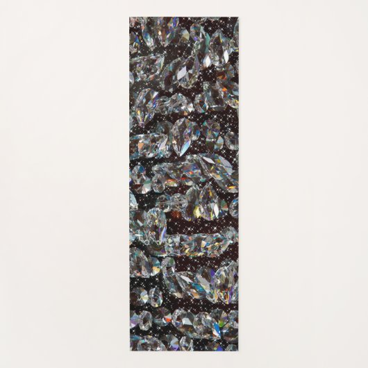 Diamond Glitter Sparkle Elegant Yogamat (Voorkant)