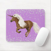 Diamond Glitter Sparkle Unicorn Paarse Palomino Muismat (Met muis)