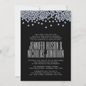 Diamond Glitter Typografie Bruiloft Uitnodiging (Voorkant)