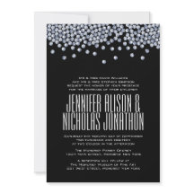 Diamond Glitter Typografie Bruiloft Uitnodiging