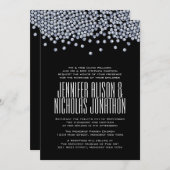 Diamond Glitter Typografie Bruiloft Uitnodiging (Voorkant / Achterkant)