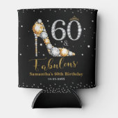 Diamond Glitter Vijftig en fantastische 60ste verj Blikjeskoeler (Voorkant)