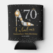 Diamond Glitter Vijftig en fantastische 70e verjaa Blikjeskoeler (Achterkant)