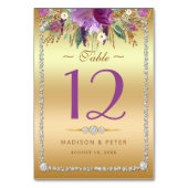 Diamond Glitter Waterverf Flowers Gold Kaart (Achterkant)