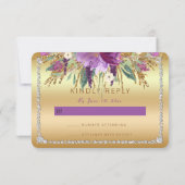 Diamond Glitter Waterverf Flowers Gold RSVP (Achterkant)