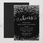 Diamond Glitter ziet er uit naar nieuwe jaren Kaart (Voorkant / Achterkant)