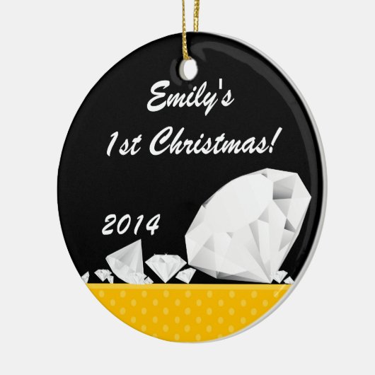 Diamond Glitz Glam Glam Persoonlijke naam Ornament (Links)