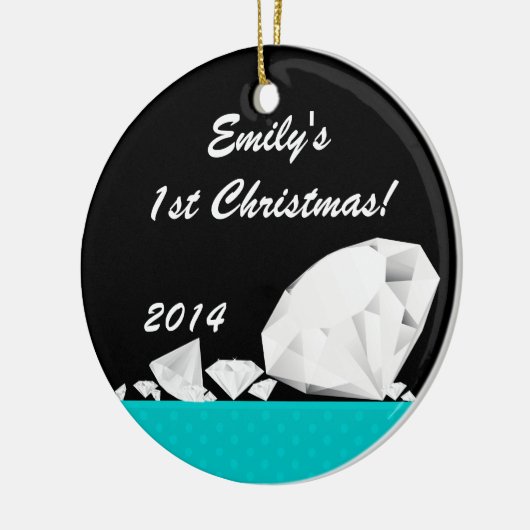 Diamond Glitz Glam Glam Persoonlijke naam Ornament (Links)