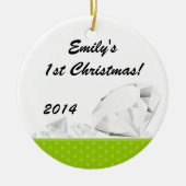 Diamond Glitz Glam Glam Persoonlijke naam Ornament (Voorkant)