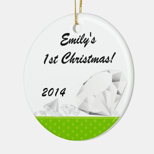 Diamond Glitz Glam Glam Persoonlijke naam Ornament (Links)