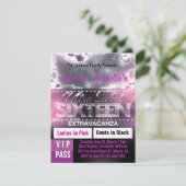 Diamond Glow Sweet Sixteen VIP Pass Invite [Roze] Kaart (Staand voorkant)