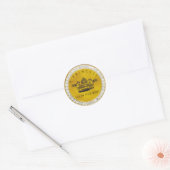 Diamond Gold Crown Princess Baby shower Favor Ronde Sticker (Envelop)