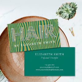 Diamond Gold Donker Blauwgroen Kapper Hair Stylist Visitekaartje