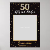 Diamond Gold en Black Birthday Photo Prop Lijst Poster (Voorkant)