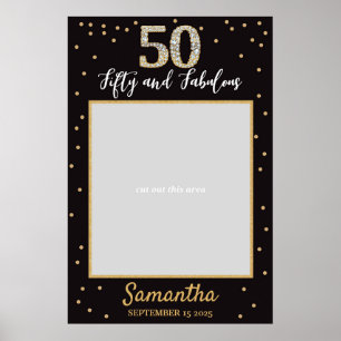 Diamond Gold en Black Birthday Photo Prop Lijst Poster
