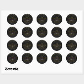 Diamond Gold Floral Black 50th Jubileum Sticker (Vel)
