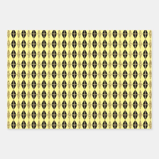 Diamond & Gold Grid Trio IV Inpakpapier Vel (Voorkant 2)