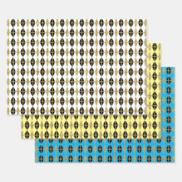 Diamond & Gold Grid Trio IV Inpakpapier Vel