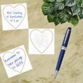 Diamond Gold Heart Post-it® Notes