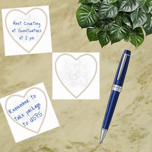 Diamond Gold Heart Post-it® Notes