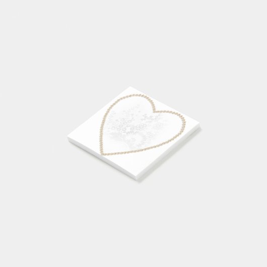 Diamond Gold Heart Post-it® Notes (Schuin)