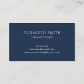 Diamond Gold Navy Blue Kapper Haarstylist Visitekaartje (Achterkant)