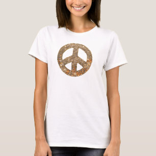 Diamond & Gold Peace Sign T-shirt
