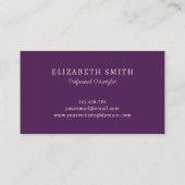 Diamond Gold Plum Paarse kapper kapster stylist Visitekaartje (Achterkant)