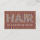 Diamond Gold Plum Paarse kapper kapster stylist Visitekaartje (Voorkant)